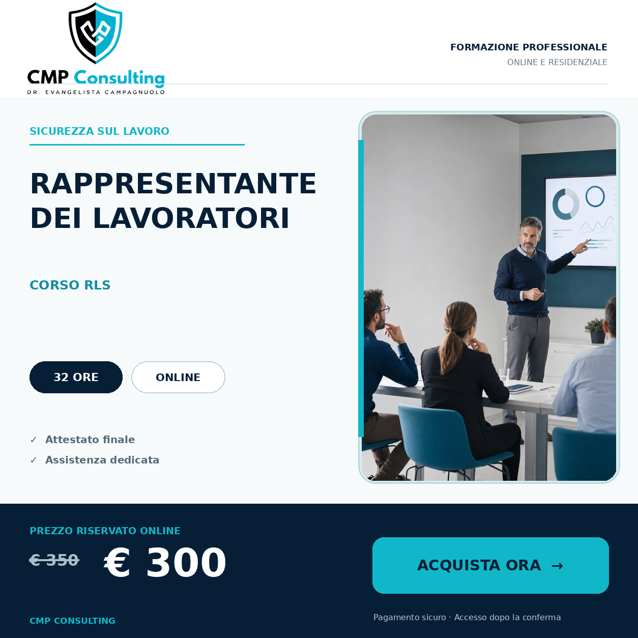 Grafica del corso Corso di formazione per Rappresentante dei Lavoratori per la Sicurezza - RLS (32 ore)